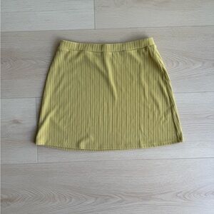 Reformation Mustard Mini Skirt